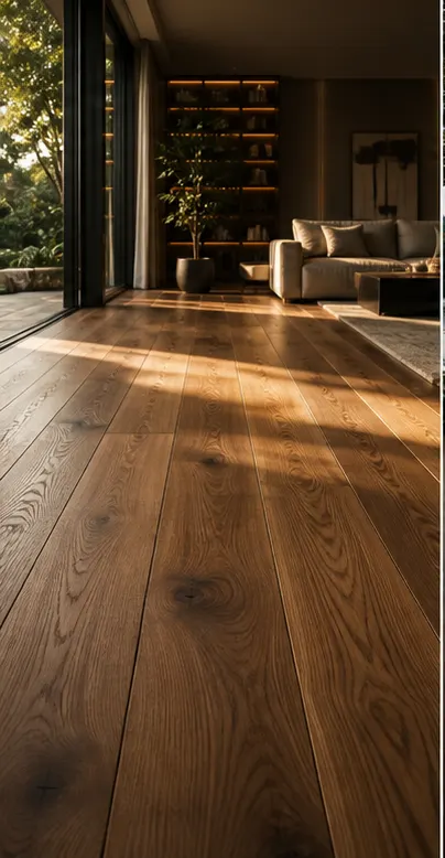 Quality timber flooring in a refined interior with natural light