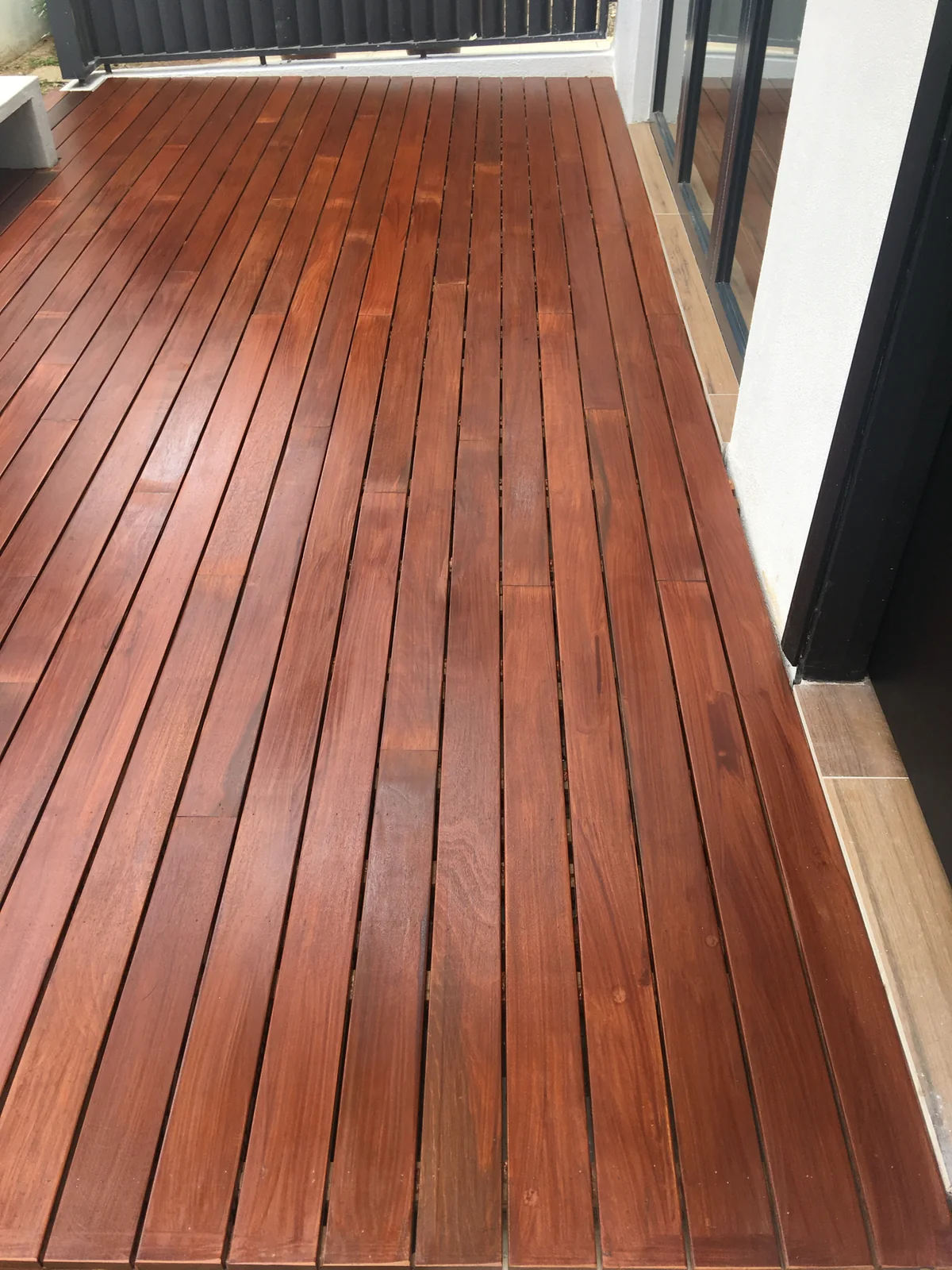 Balau outdoor tropical wood decking manufactured in Malaysia for regional projects